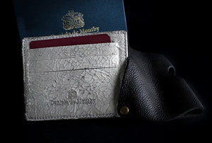 Unique and luxurious leather Card holder with unique stud hinge design